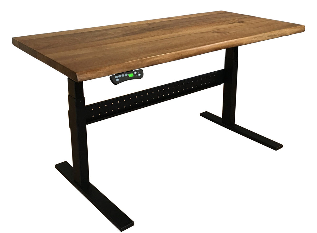 Bainbridge Adjustable Height Desk - Natural Walnut