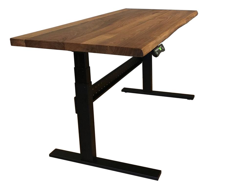 Bainbridge Adjustable Height Desk - Natural Walnut