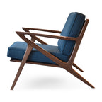 Zach Walnut Mid Century Lounge Chair