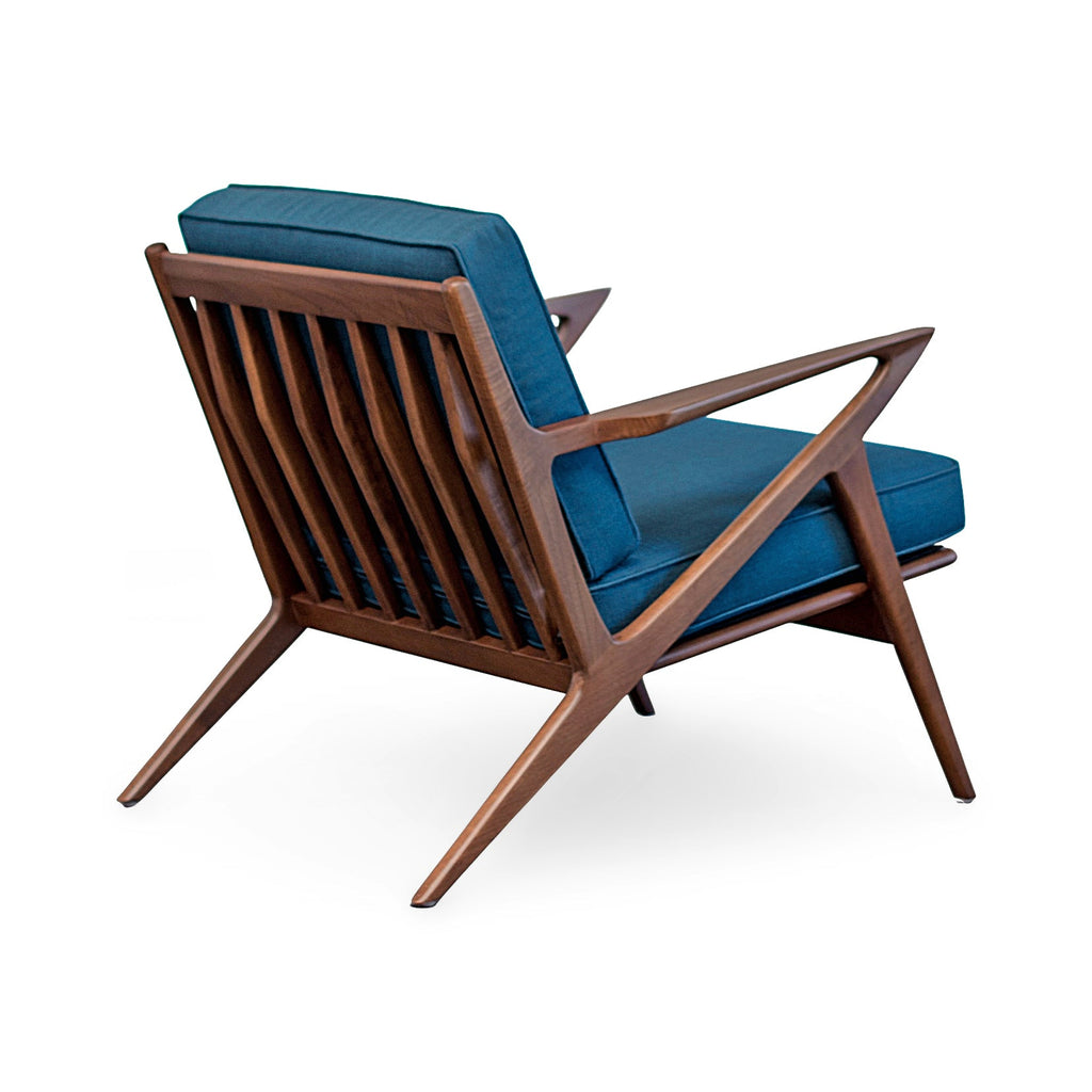 Zach Walnut Mid Century Lounge Chair