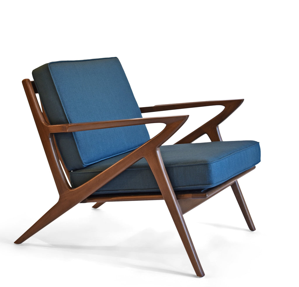 Zach Walnut Mid Century Lounge Chair