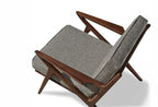 Zach Walnut Mid Century Lounge Chair