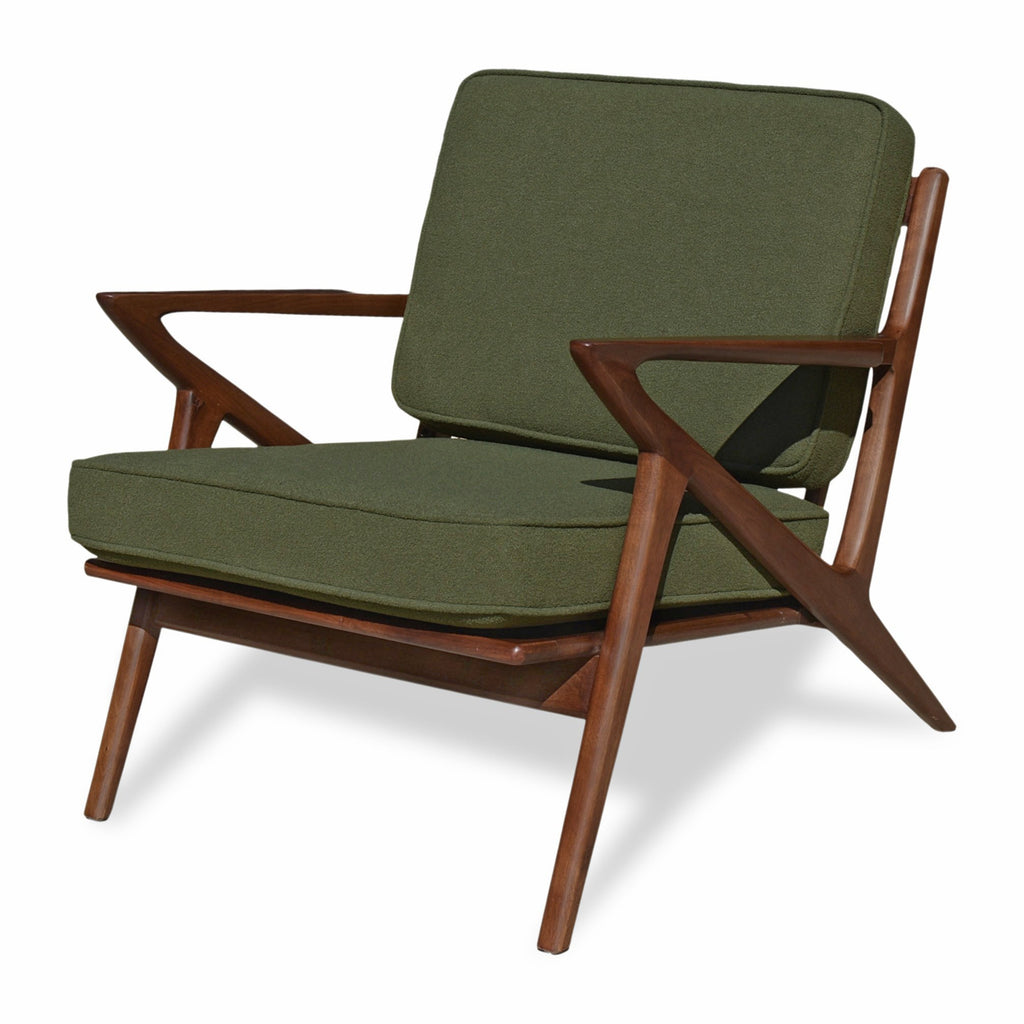 Zach Walnut Mid Century Lounge Chair