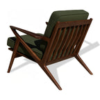 Zach Walnut Mid Century Lounge Chair